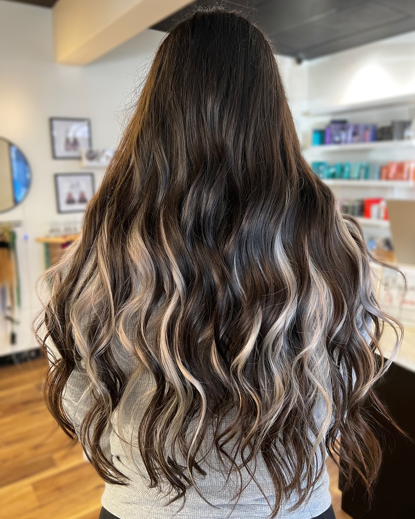 22. Title: Cascading Waves with Subtle Highlights