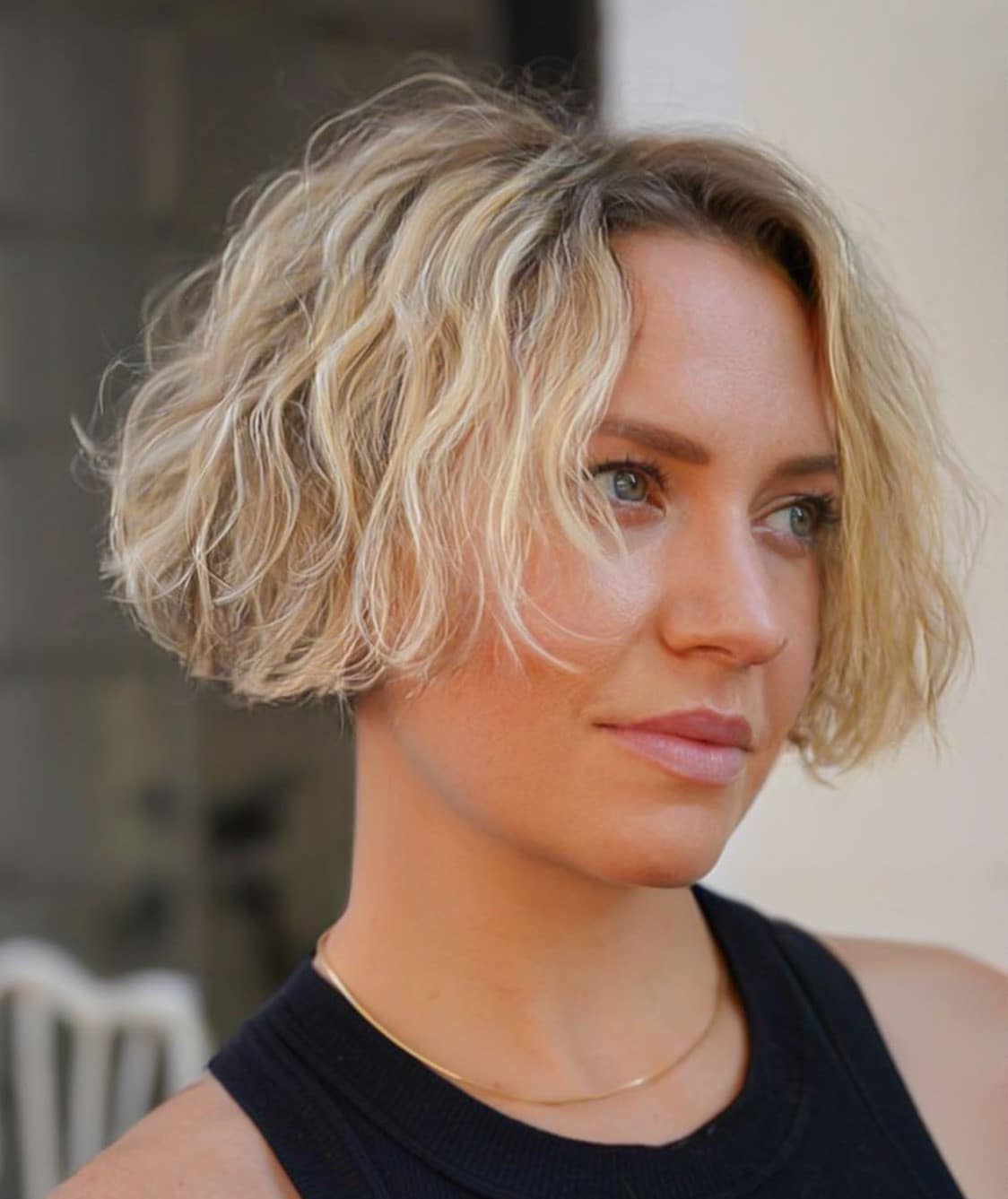 42. Textured Short Wavy Bob
