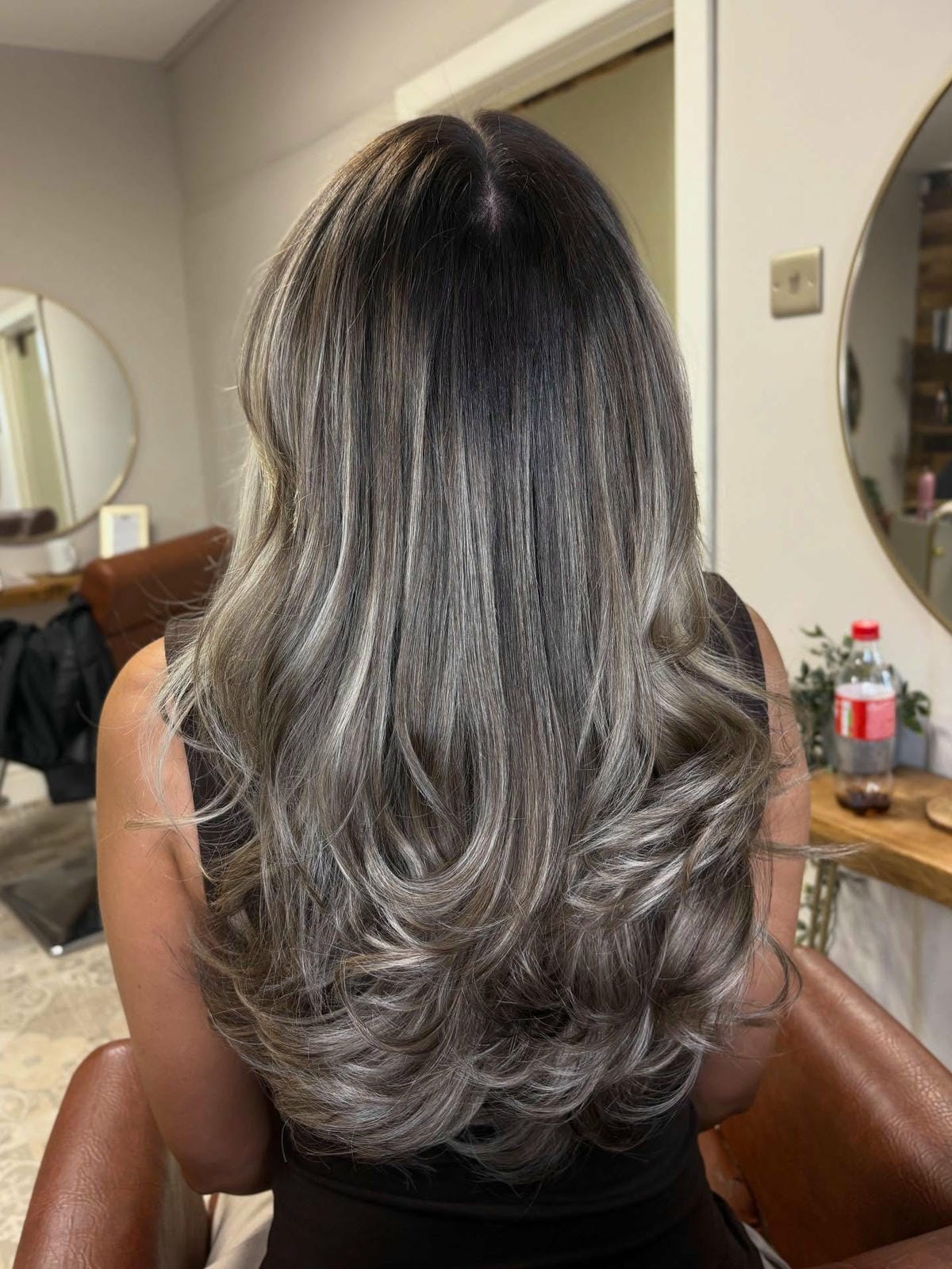73. Chocolate Brown with Subtle Silver Highlights