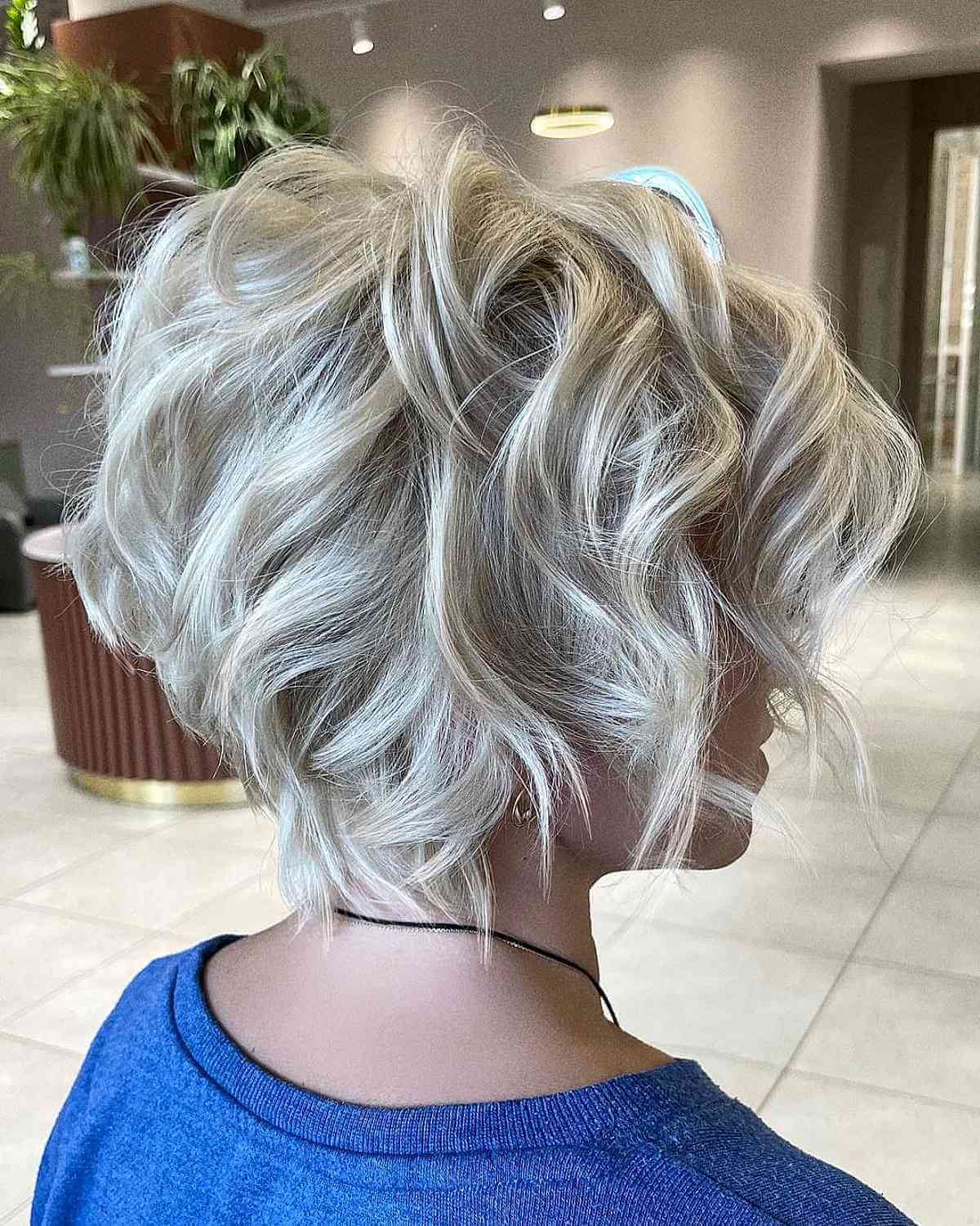 51. Soft Textured Bob with Emphasized Waves