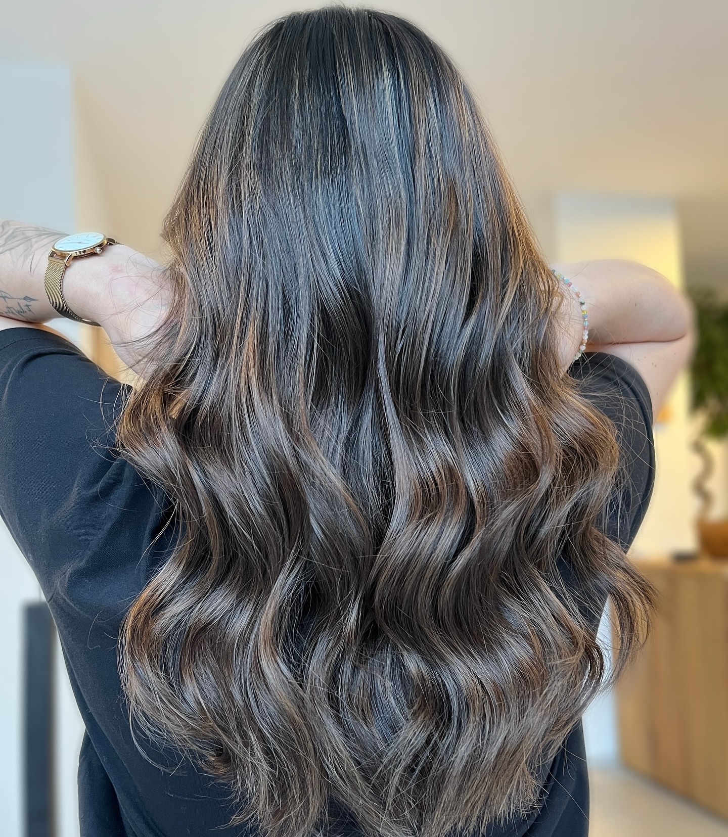 66. Rich Dark Brown Waves with Subtle Dimension