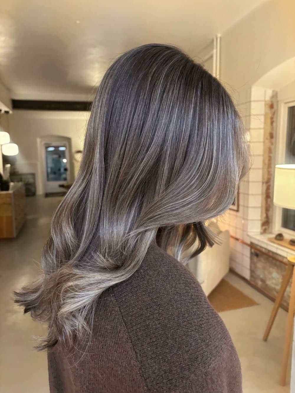 3. Softly Blended Light Brown with Ashy Highlights