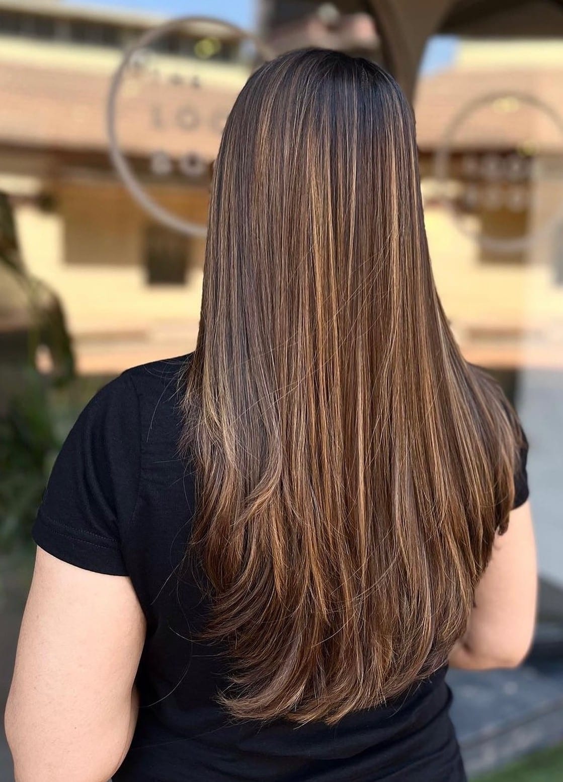 53. Dark Brown Hair with Subtle Caramel Highlights