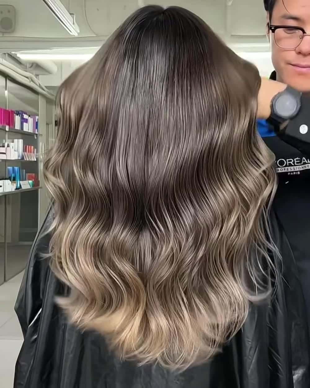 43. Light Brown Waves with Subtle Ombre Effect