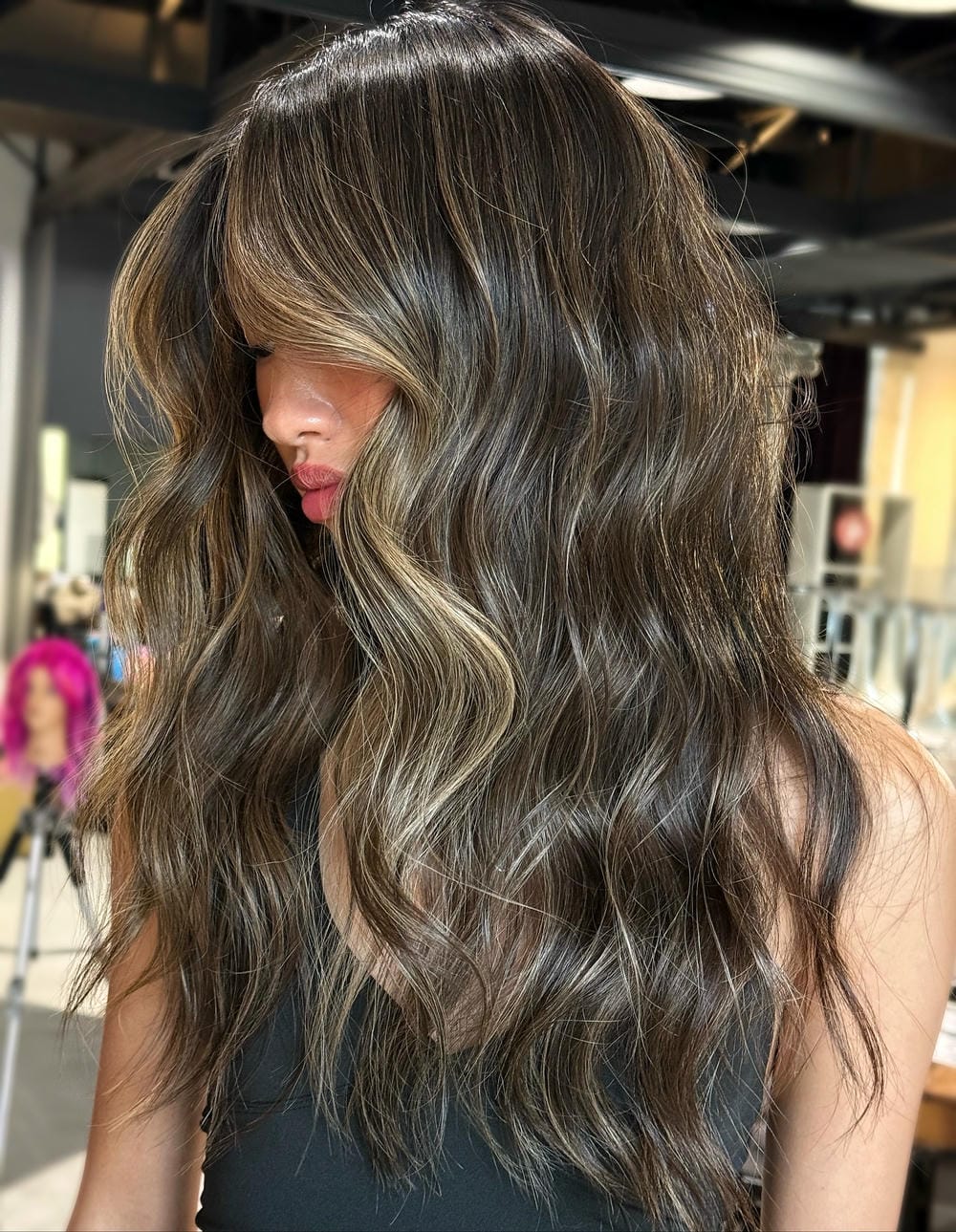 35. Warm Light Brown Waves with Subtle Highlights