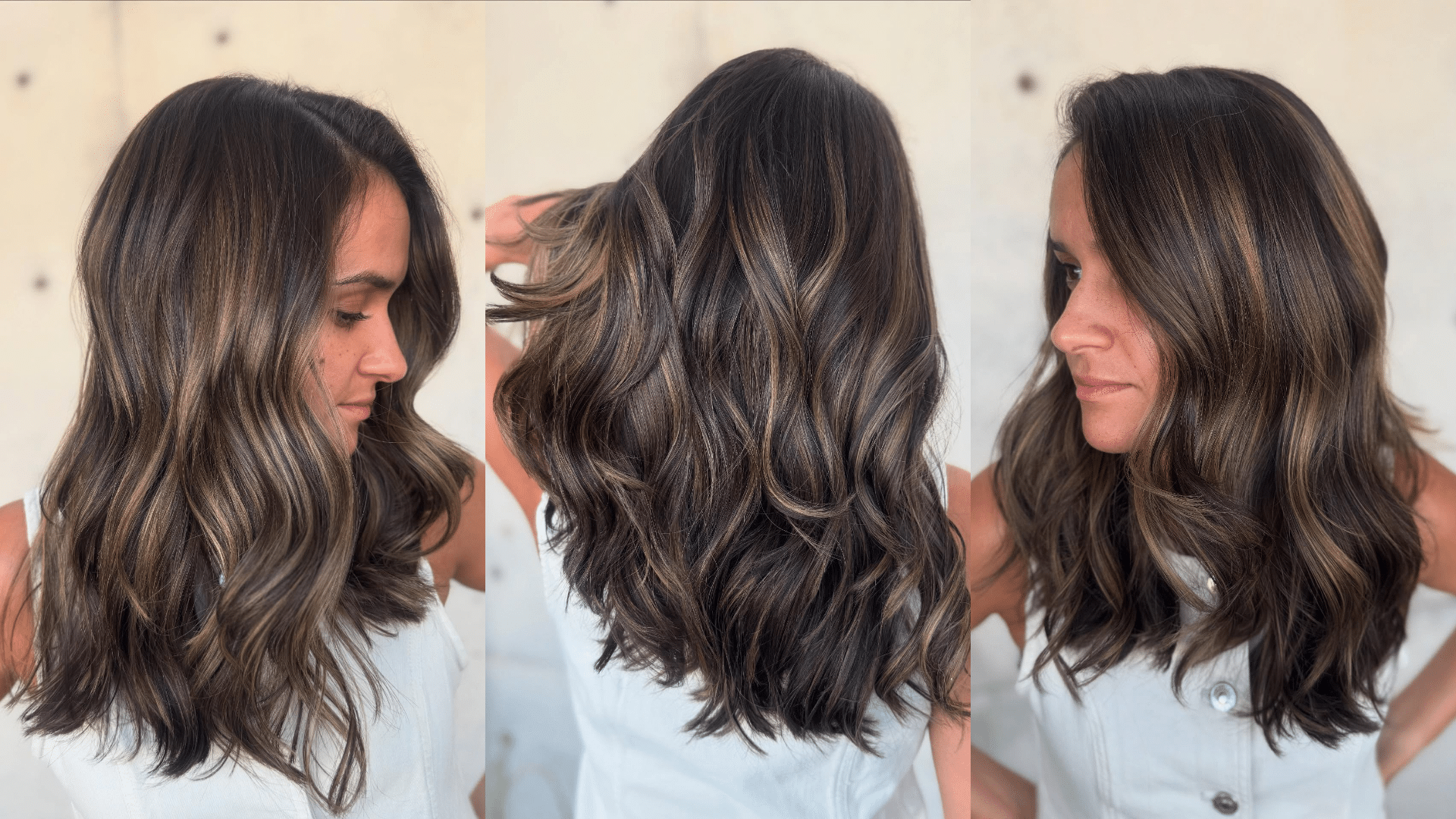 36. Dark Brown Hair with Caramel Highlights