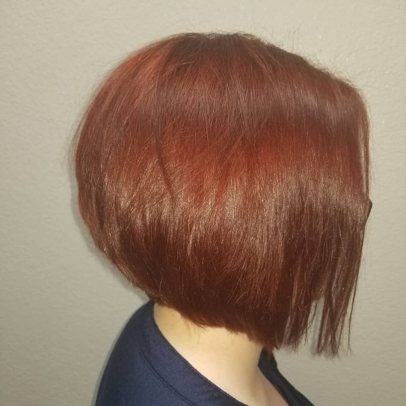 51. Angular Stacked Bob with Rich Copper Tones