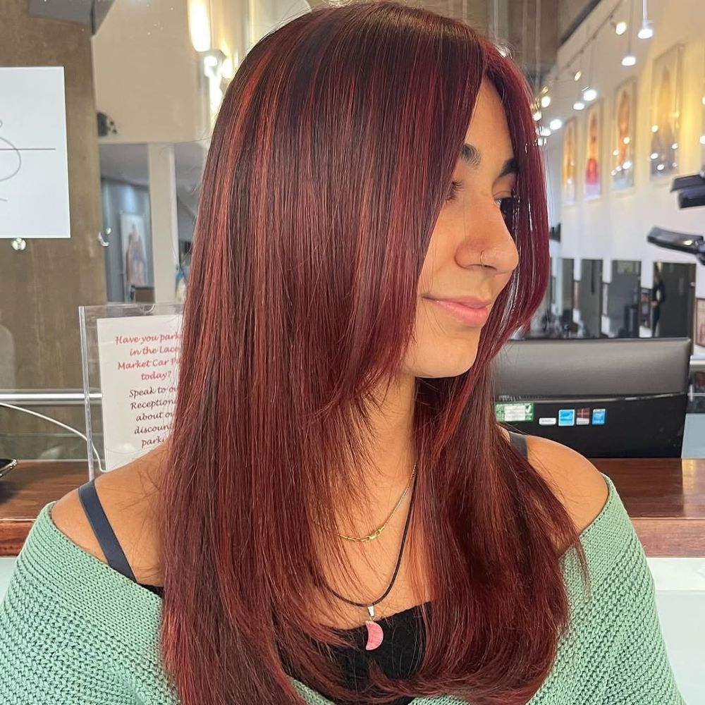 19. Burgundy with Subtle Highlights