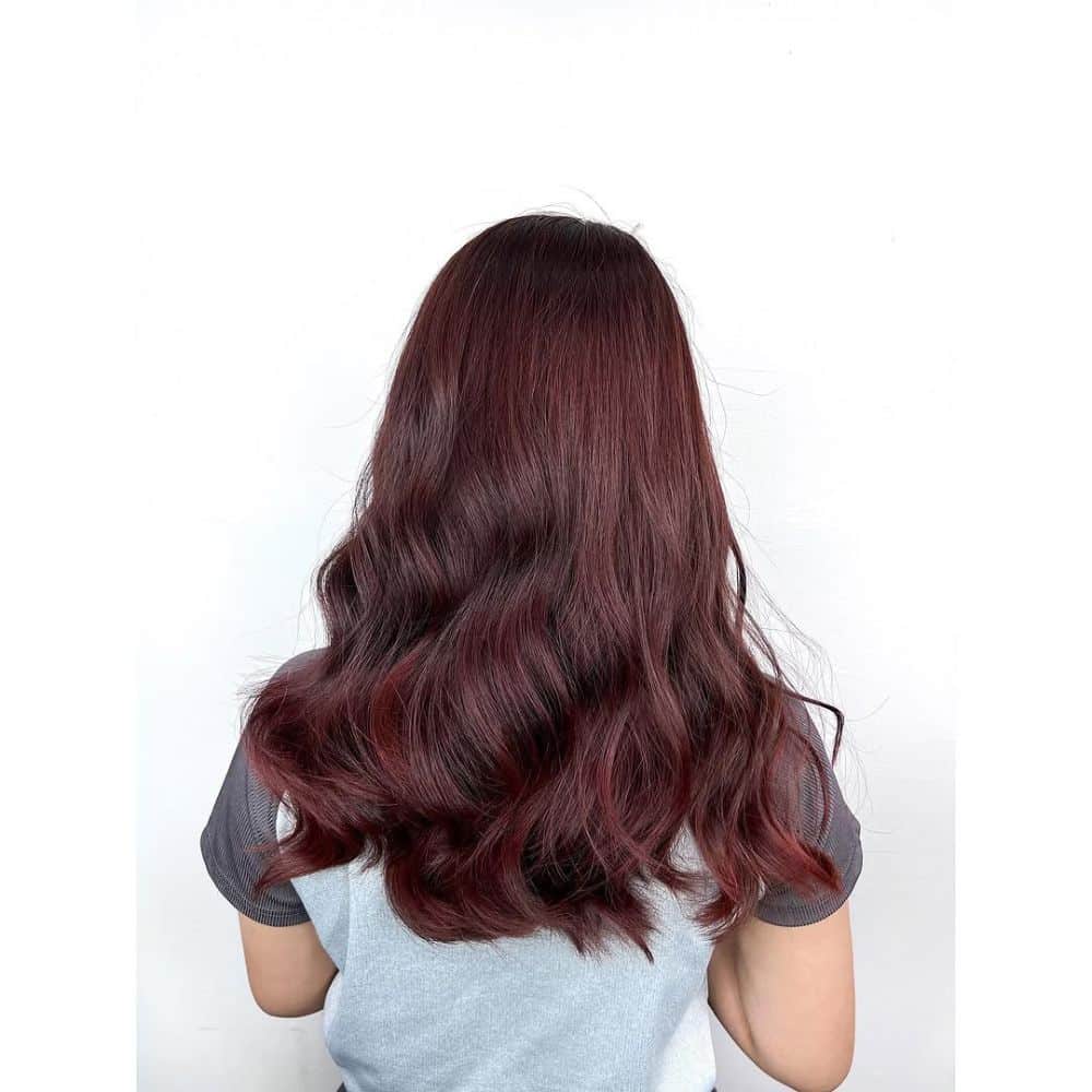 5. Deep Burgundy Waves