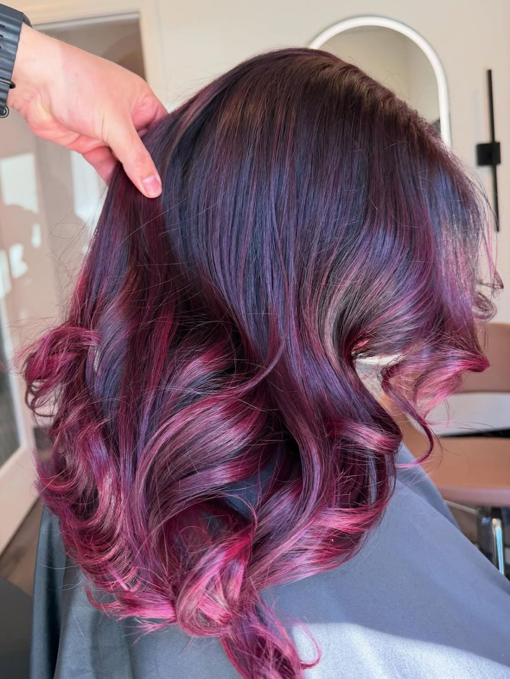 2. Deep Burgundy with Luminous Highlights