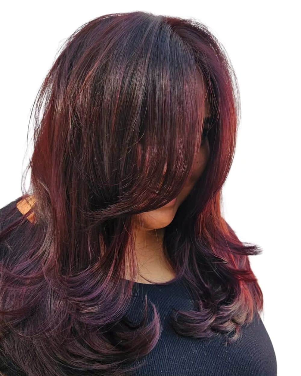 12. Deep Burgundy with Subtle Highlights