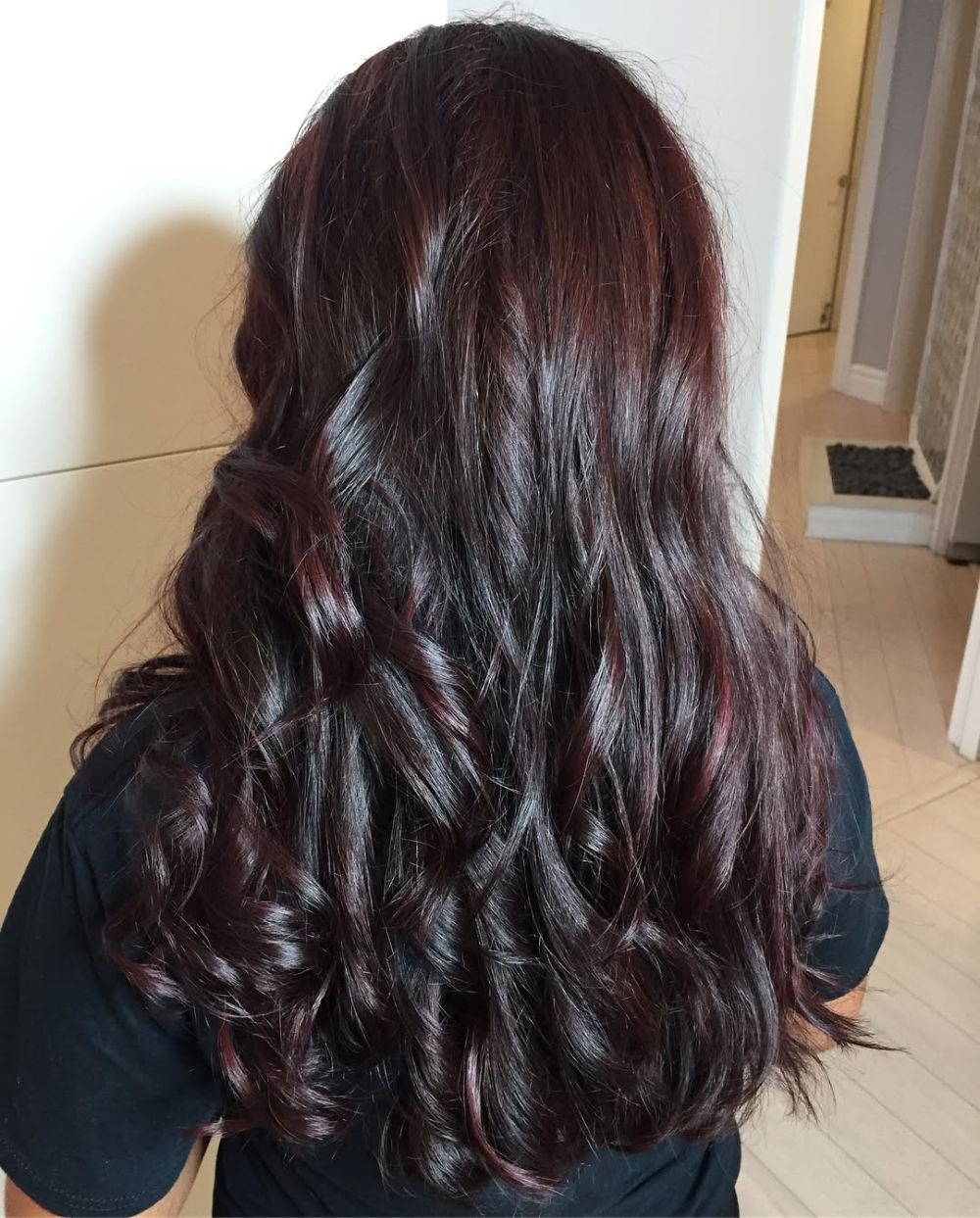38. Deep Burgundy with Subtle Highlights