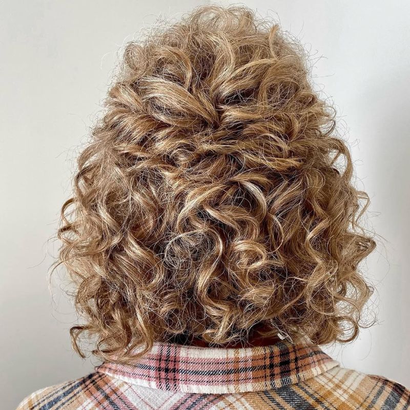 17. Half-Up Curly Volume