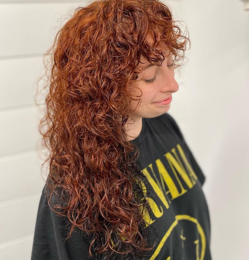 27. Layered Bright Copper Curls