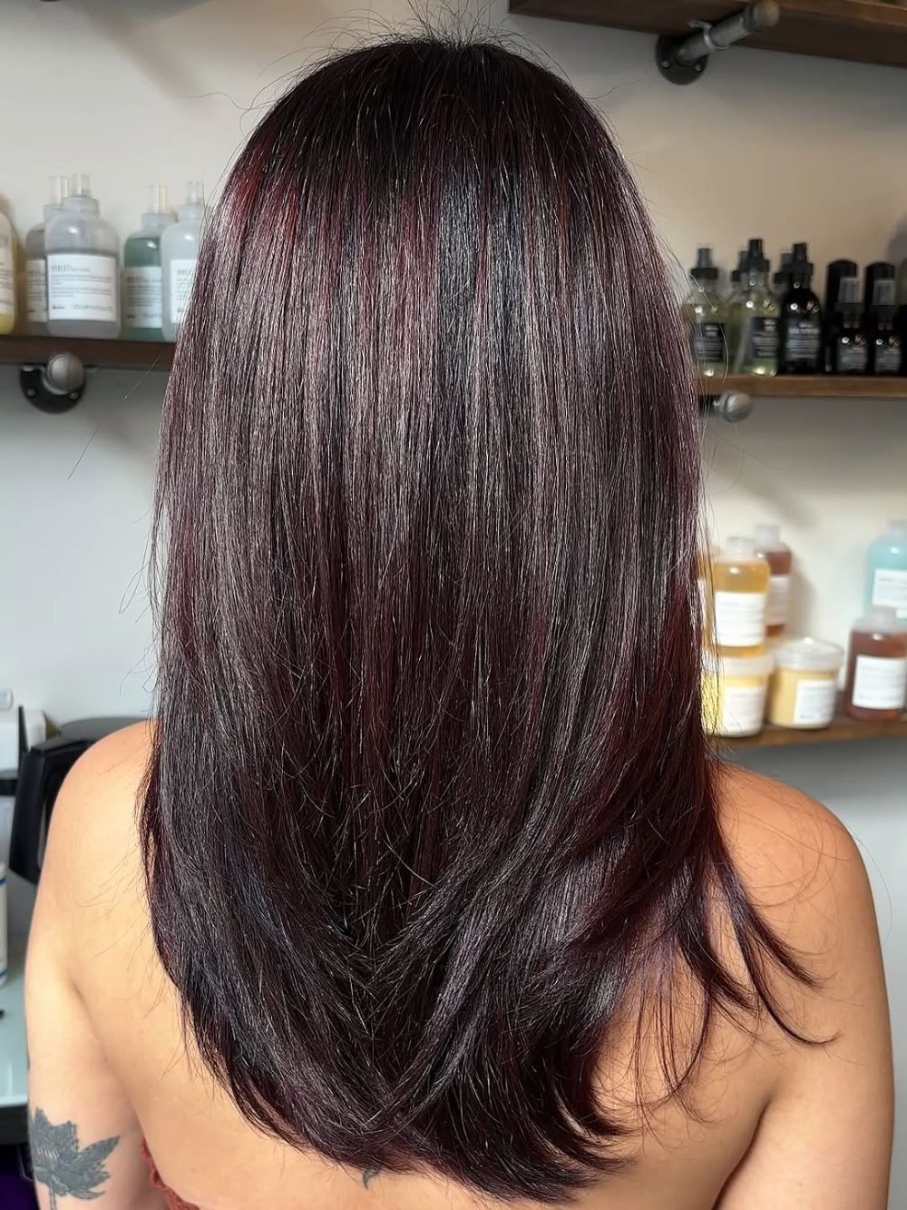 27. Lush Burgundy with Subtle Highlights