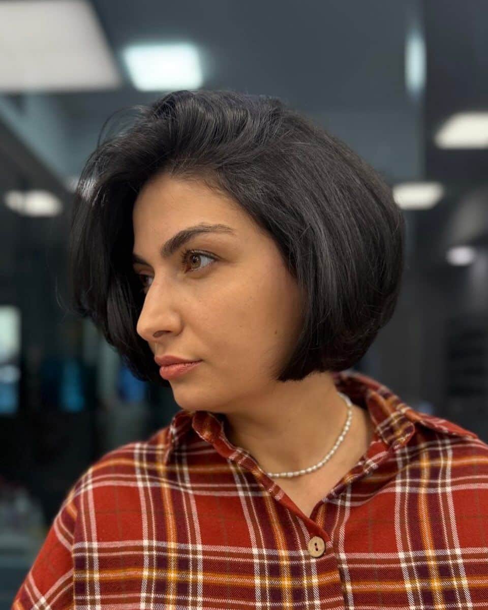 9. Modern A-Line Bob with Subtle Volume