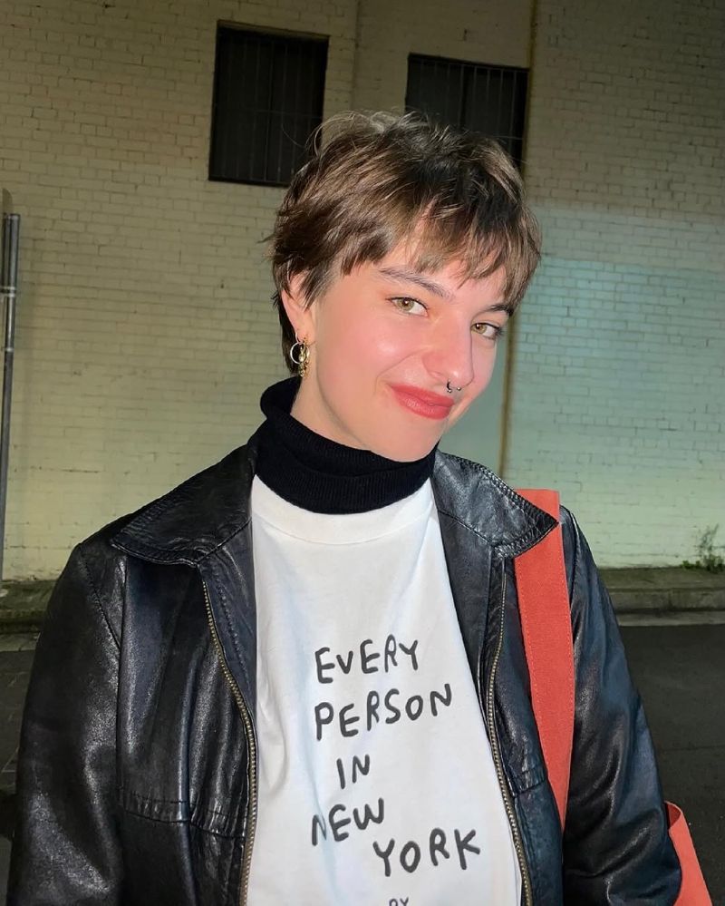 54. Short Choppy Pixie with Textured Layers