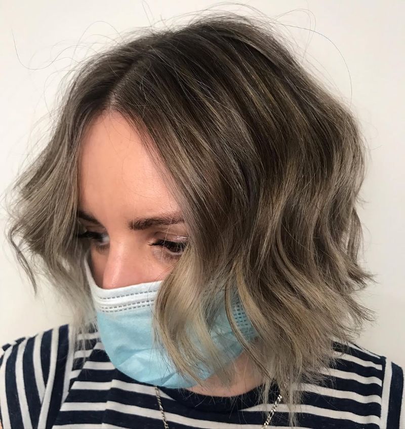 58. Short Textured Wavy Bob