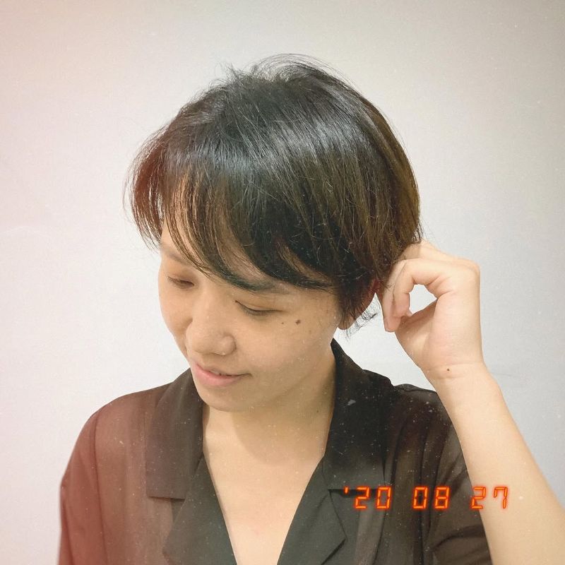 58. Soft Textured Long Pixie