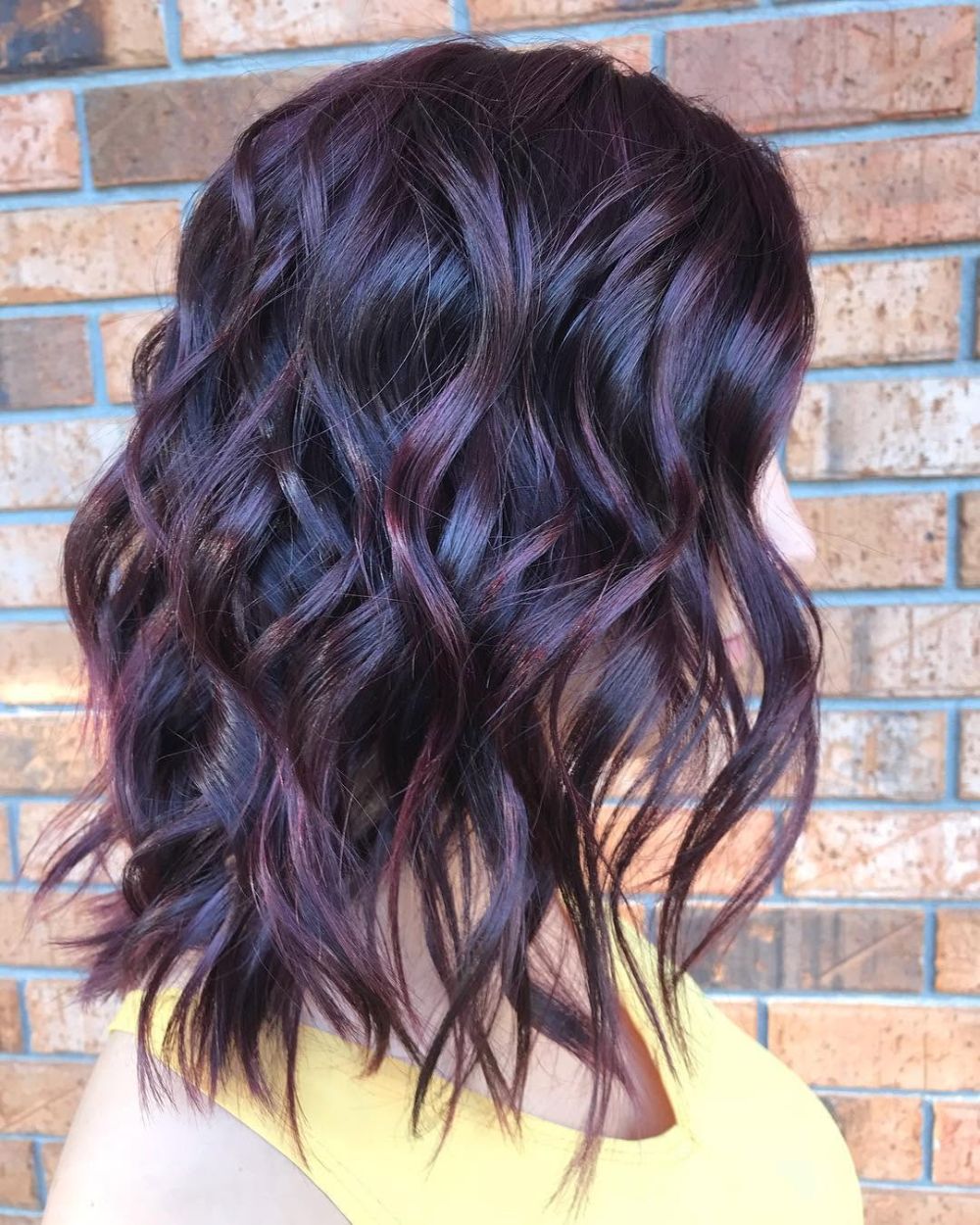17. Textured Burgundy Waves