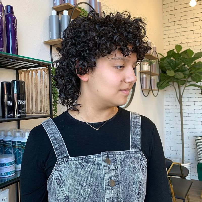 19. Textured Curly Mullet