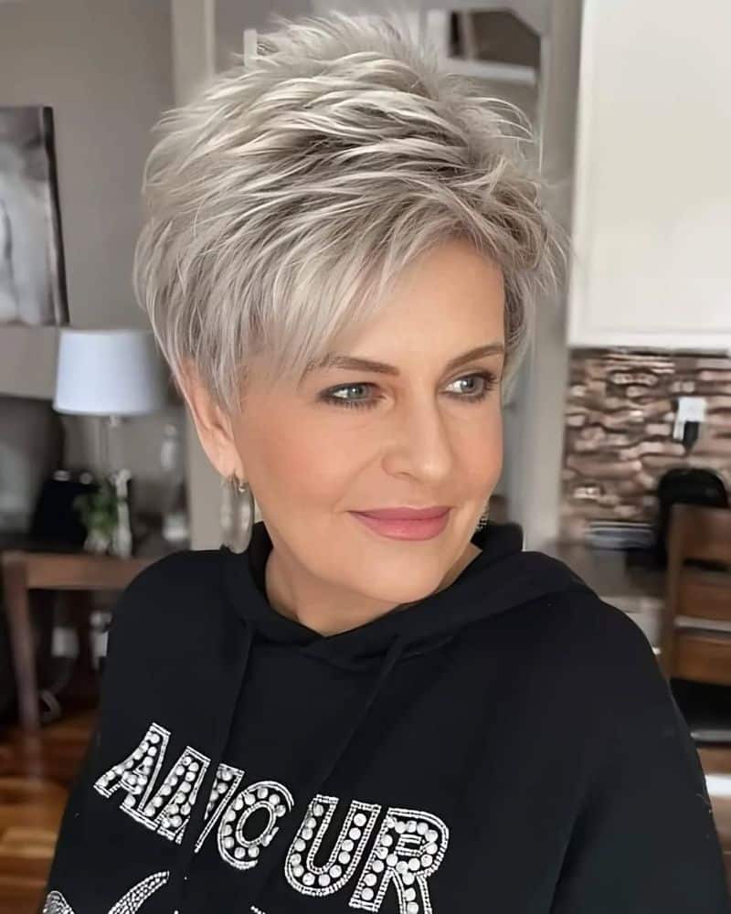71. Textured Platinum Pixie