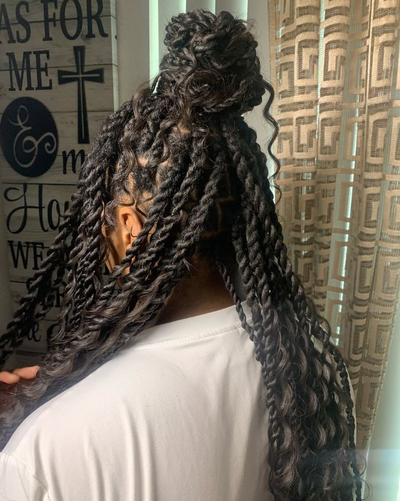 24. Twisted Half-Up Style