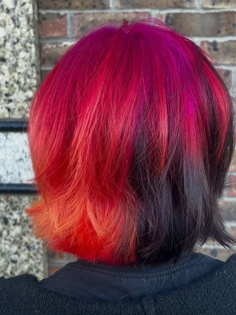 4. Fiery Gradient Bob