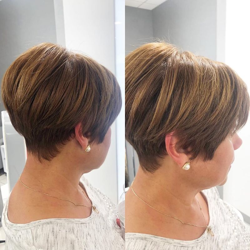 56. Modern Rounded Pixie with Subtle Highlights