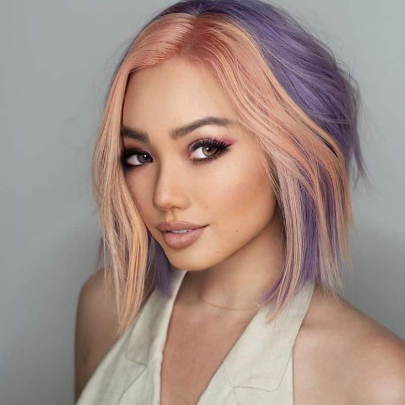 7. Pastel Split-Dye Bob