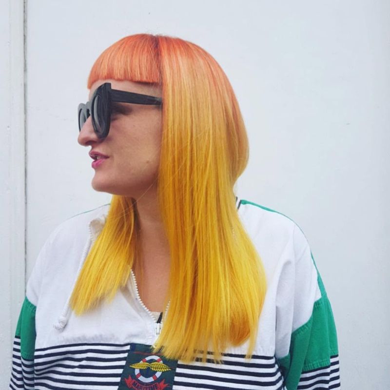 29. Retro-Inspired Gradient Bangs