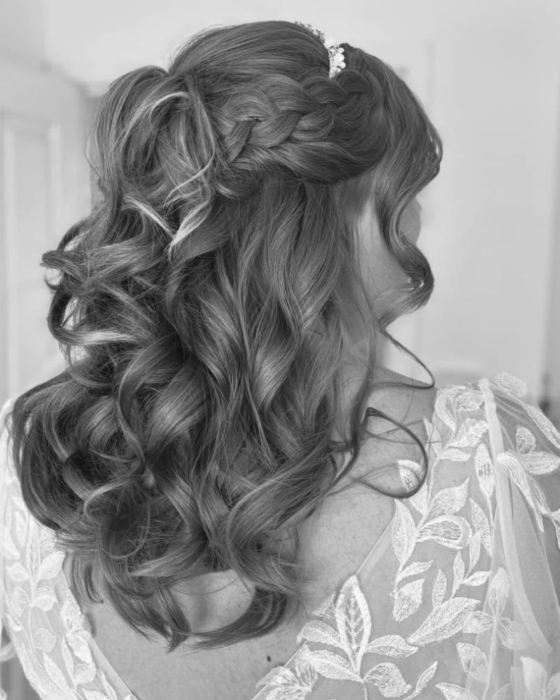 18. Romantic Braid Half-Up Style
