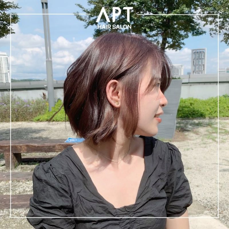 36. Textured Bob with Side Bangs