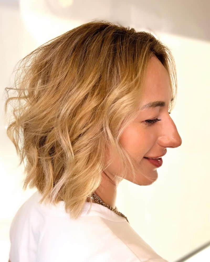 74. Textured Short Layered Waves