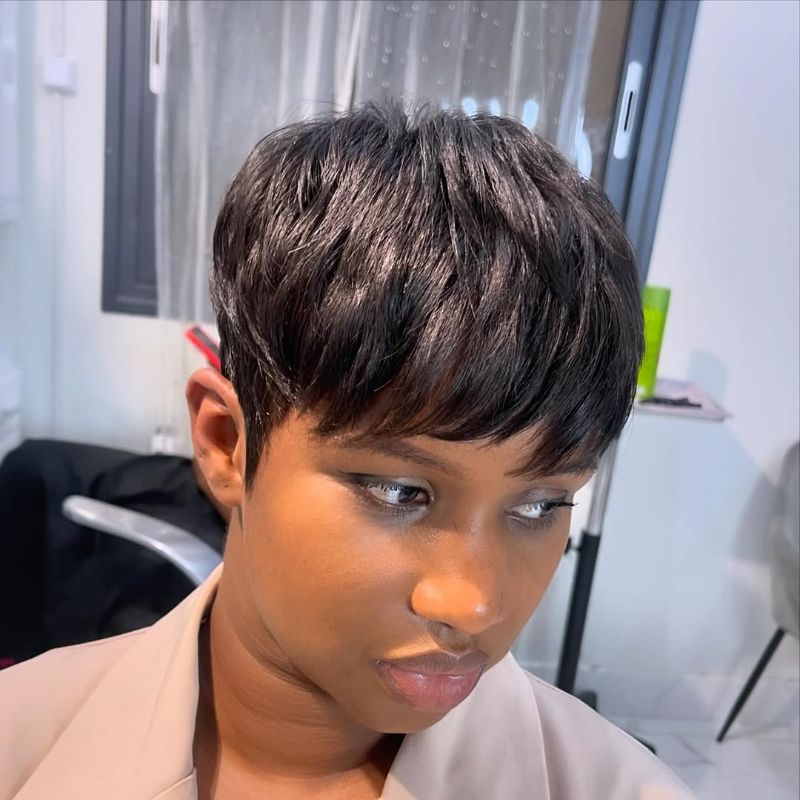 26. Textured Short Pixie with Soft Bangs