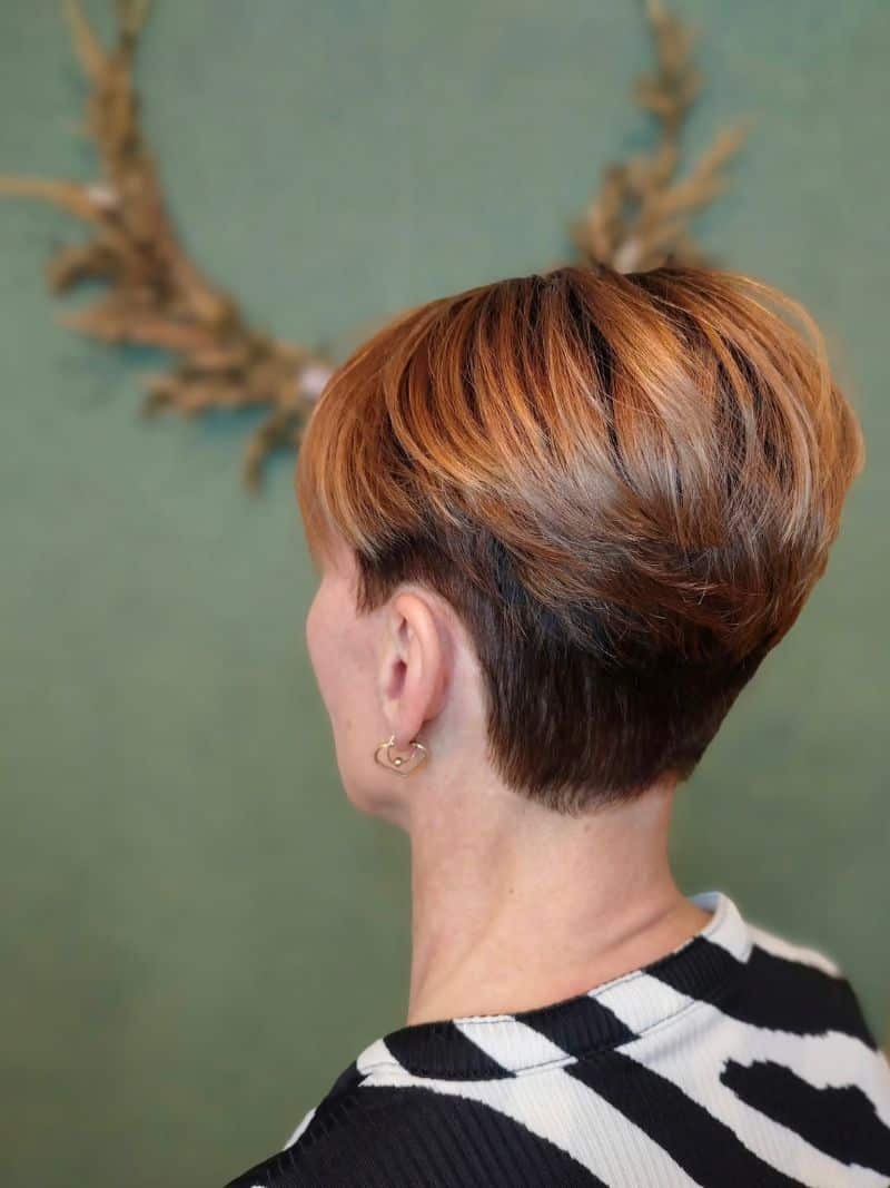 35. Warm Copper Pixie with Graduated Undercut