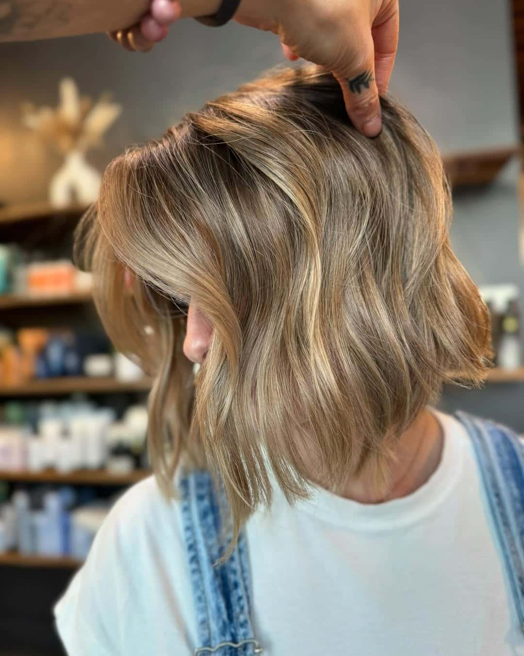32. Ash Blonde Angled Lob
