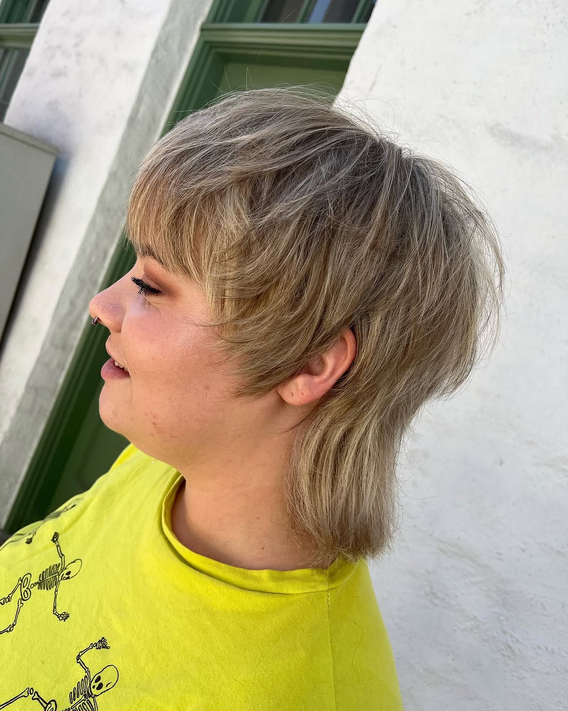 4. Ash Blonde Shaggy Mullet