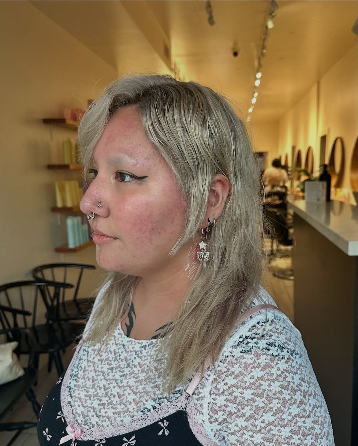 30. Ash Blonde Side-Swept Pixie Mullet