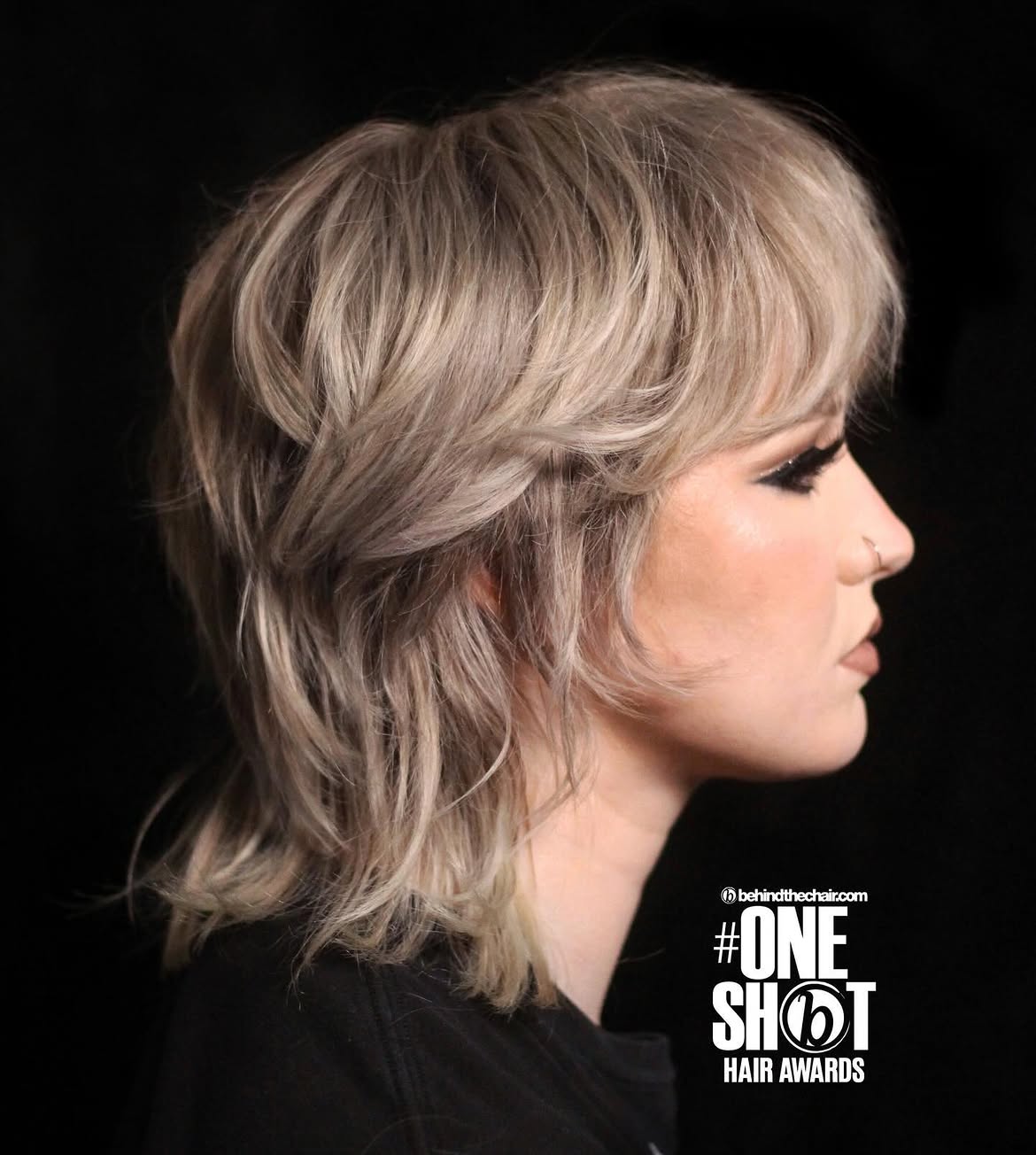 36. Ash Blonde Wispy Shag Mullet