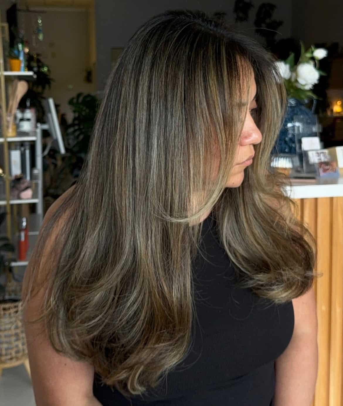 15. Ash Mushroom Blonde Balayage
