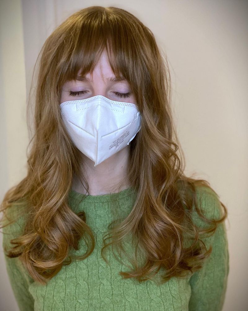 35. Auburn Waves with Textured Fringe