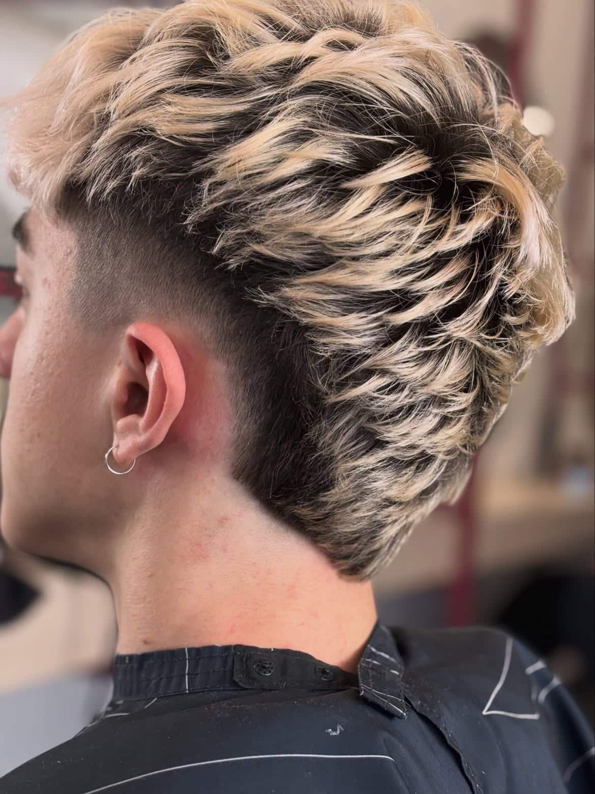 11. Bleached Textured Mullet Fade