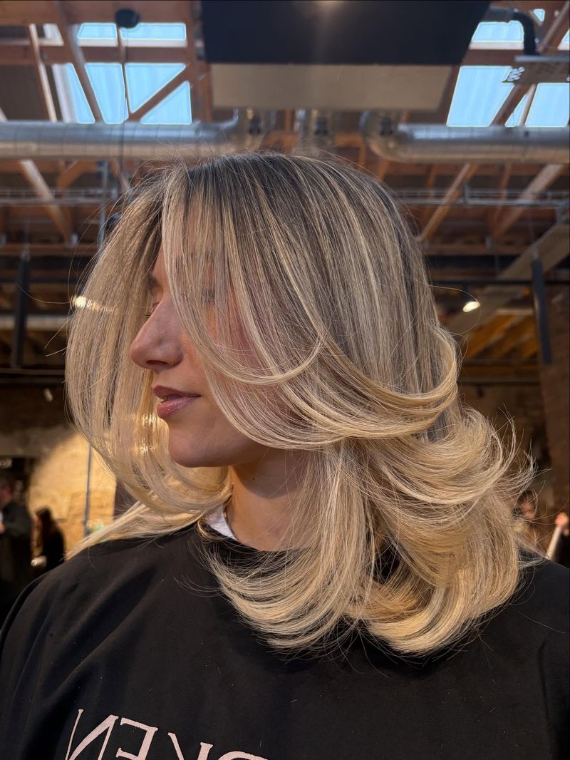 60. Blowout Layers with Honey Highlights
