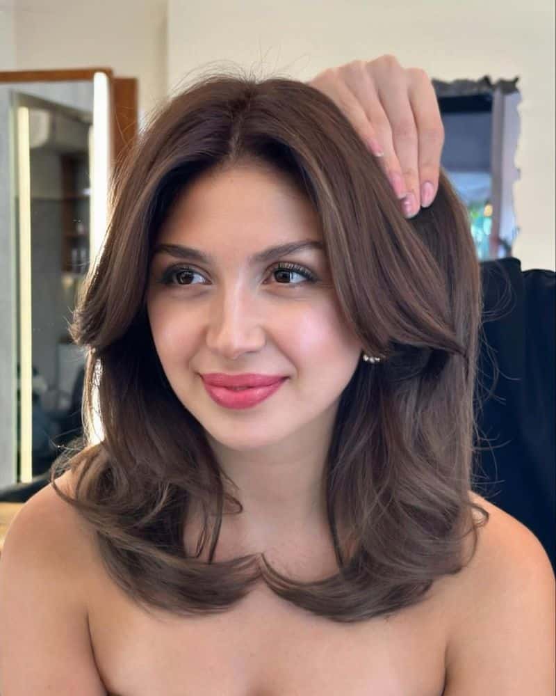 21. Blowout Layers with Soft Chestnut Fringe