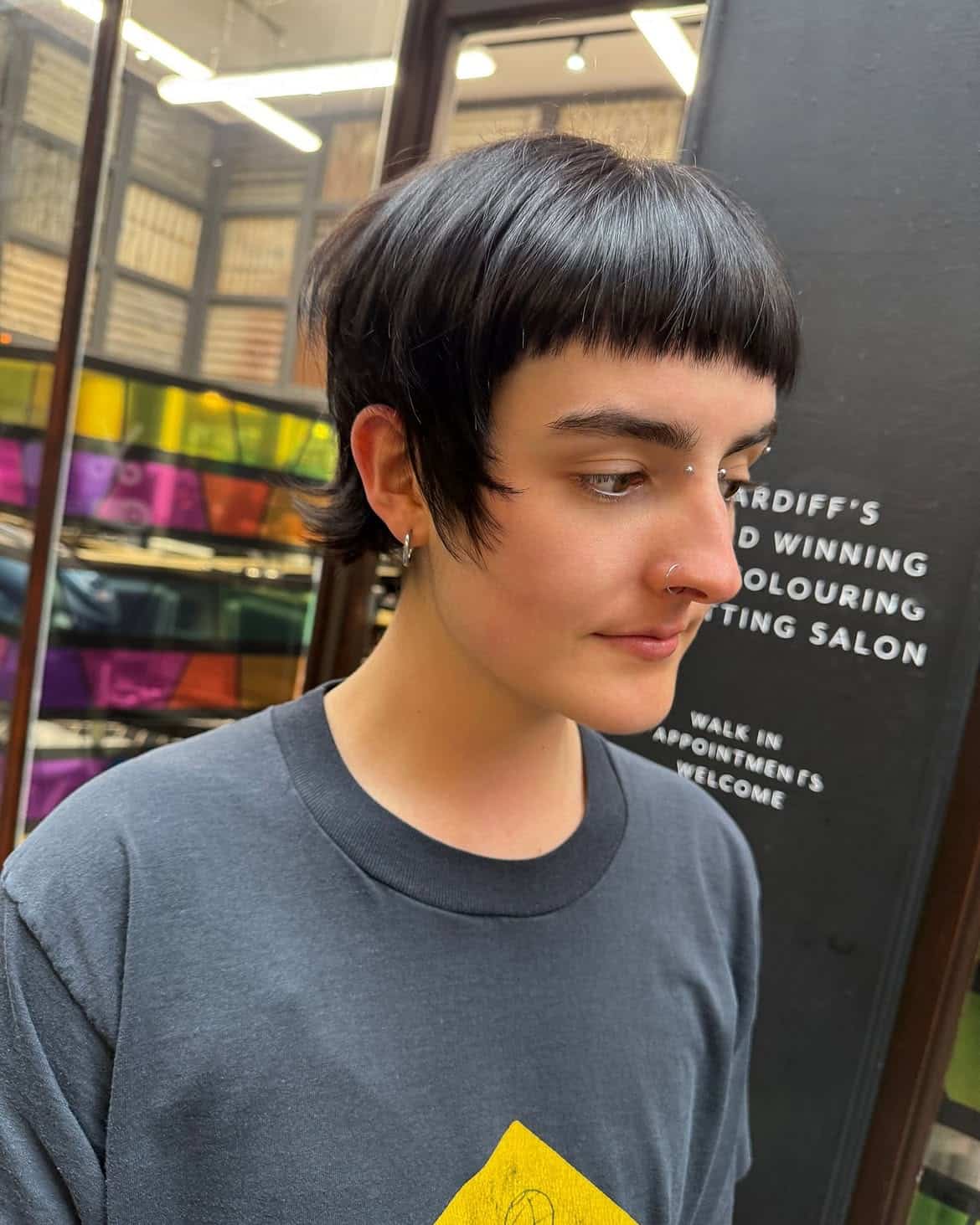 12. Blunt Baby Bang Pixie Mullet