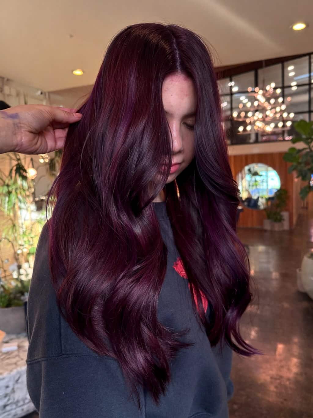 17. Bold Burgundy Waves