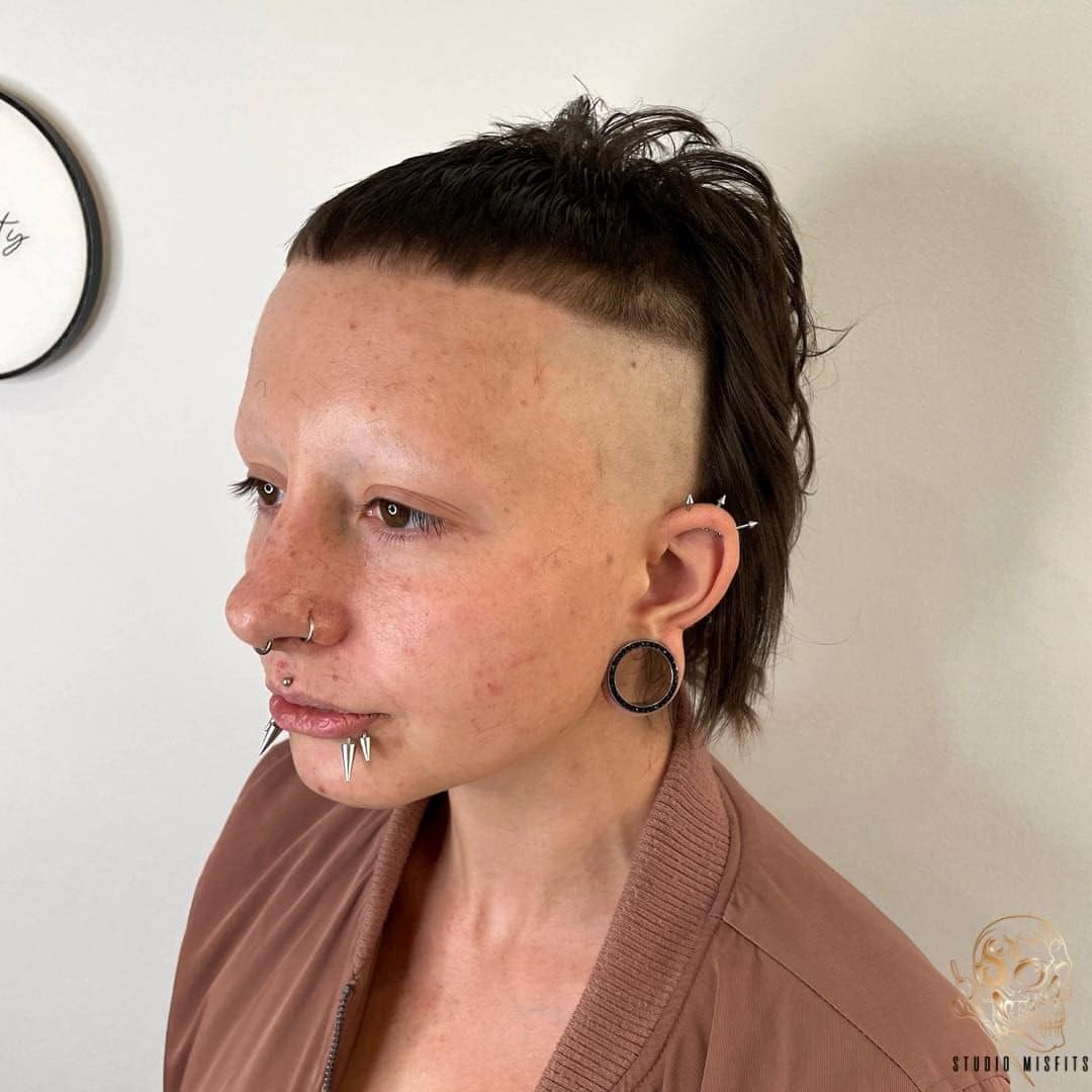 25. Buzz-Cut Sides with Micro Bangs