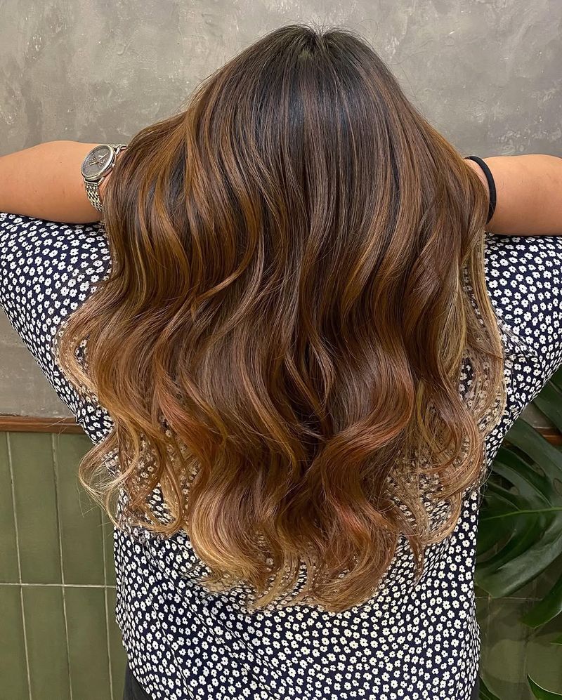 13. Caramel Balayage Waves