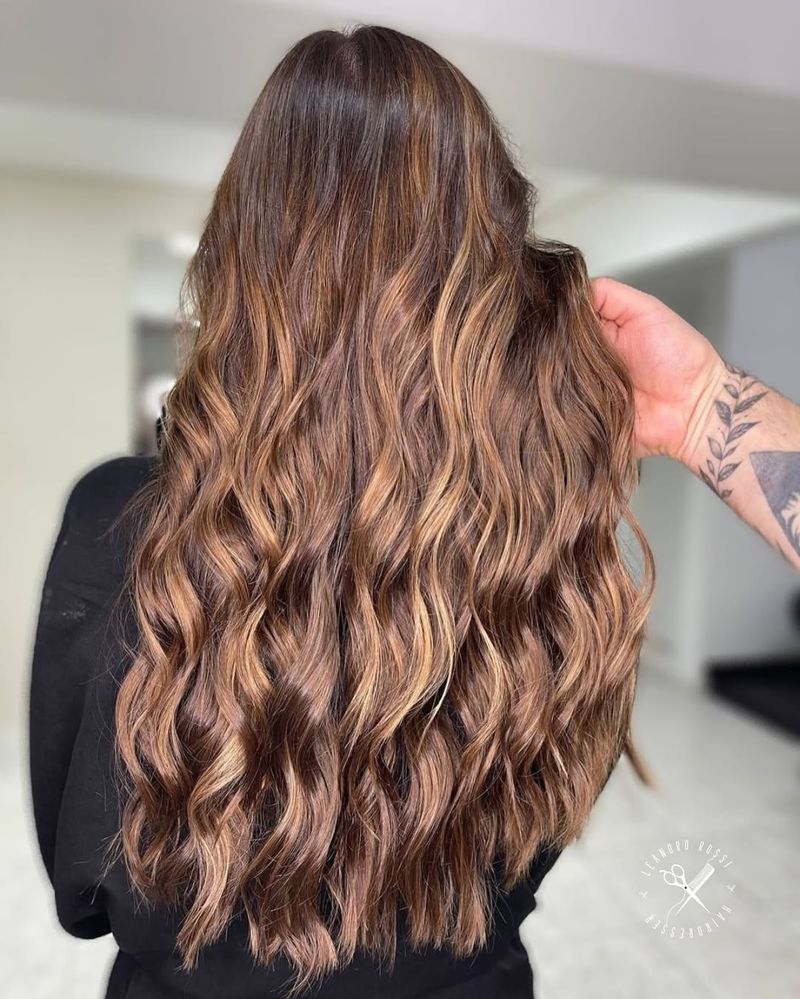 64. Caramel Balayage Waves